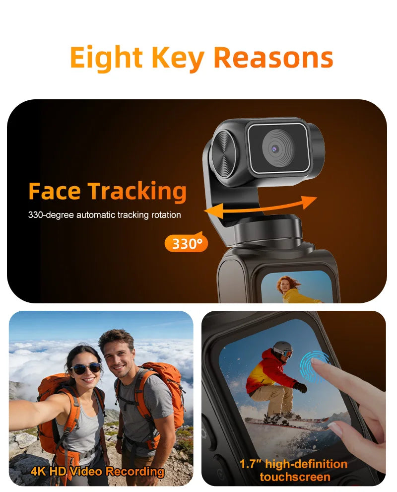 Ourlife 4K Action Camera 330° Face Tracking Gimbal Stabiliser Standard Combo ✅ ⭐️⭐️⭐️⭐️⭐️